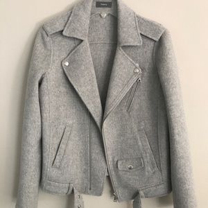 Theory Women's Wool and Cashmere Biker Jacket